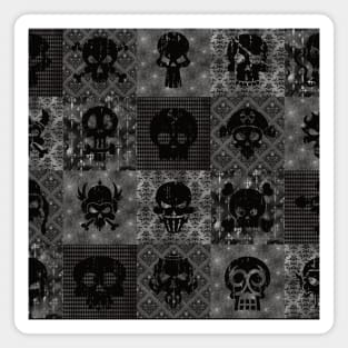 Dark Goth Skull Pattern Magnet